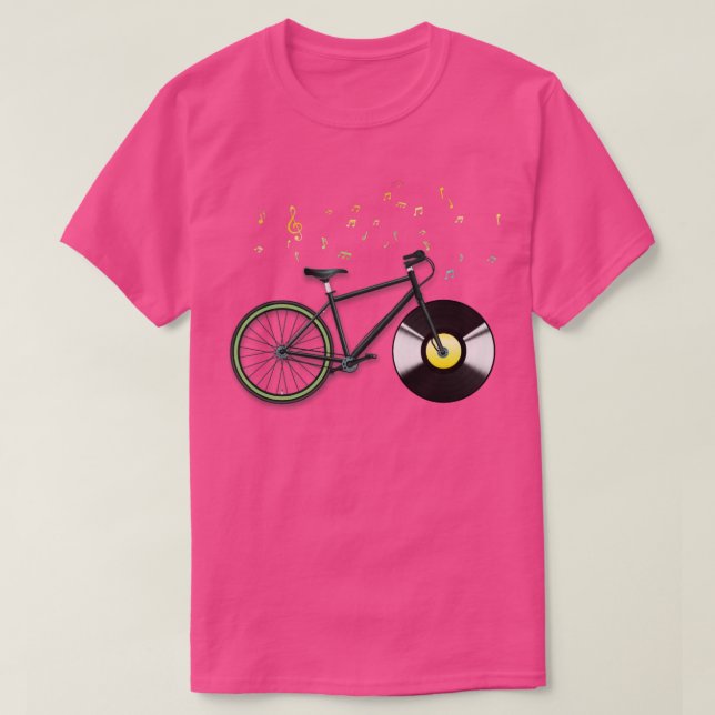 Biking CD Music Bicycle T-Shirt (Design Front)