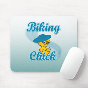 Biking Chick #3 Mouse Mat