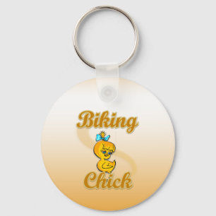 Biking Chick Key Ring