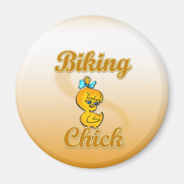 Biking Chick Magnet (Front)