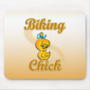 Biking Chick Mouse Mat