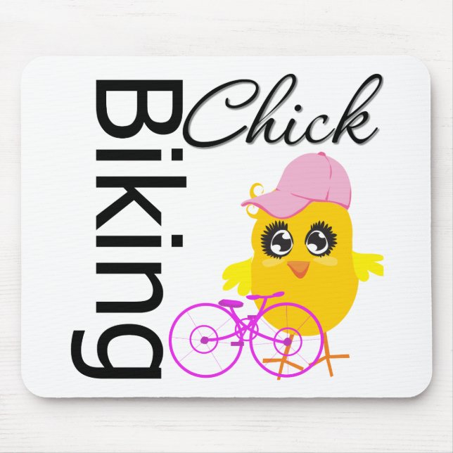 Biking Chick Mouse Mat (Front)