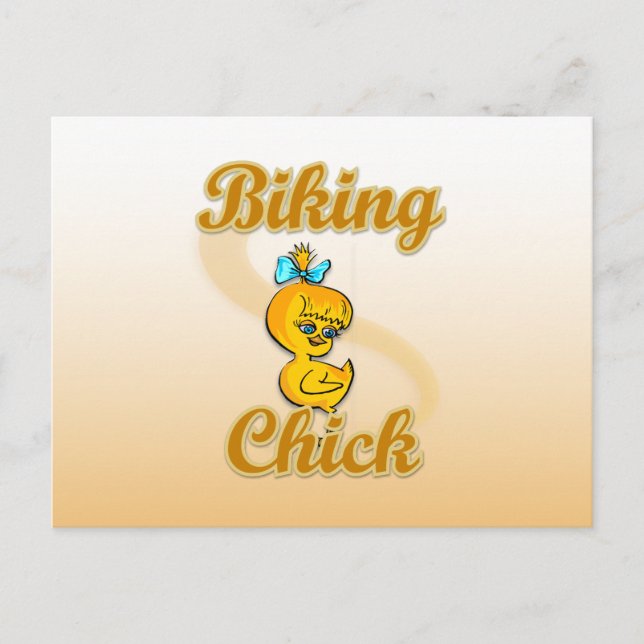 Biking Chick Postcard (Front)