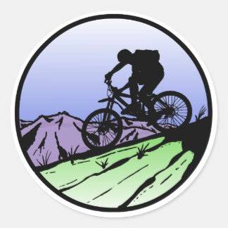 Biking Classic Round Sticker