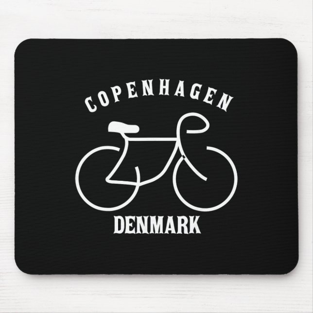 Biking Copenhagen Denmark Graphic  Mouse Mat (Front)