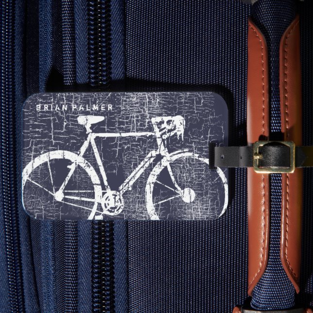 Biking / Cycling, Bicycle Inspired Luggage Tag (Front Insitu 4)