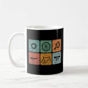 Biking Cycling Vintage Bicycle Parts Cyclist Gifts Coffee Mug