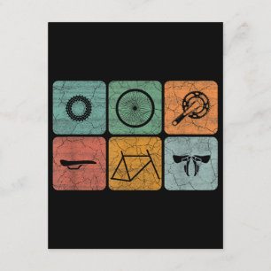 Biking Cycling Vintage Bicycle Parts Cyclist Gifts Enclosure Card