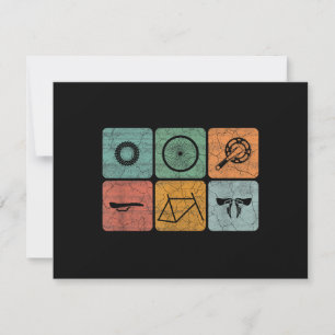 Biking Cycling Vintage Bicycle Parts Cyclist Gifts RSVP Card