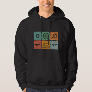 Biking Cycling Vintage Bicycle Parts Cyclist Men W Hoodie