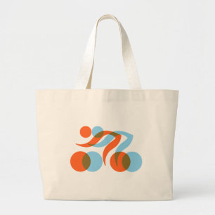 Biking_Fever_2_cyclers.png Large Tote Bag