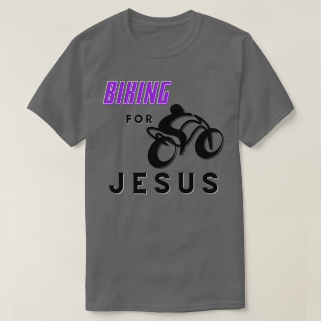 Biking For Jesus T-Shirt (Design Front)