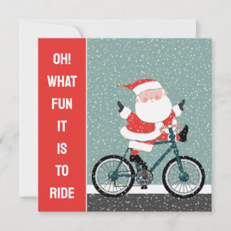 Biking Holiday Cyclist Christmas Cards