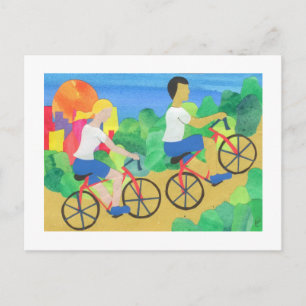 Biking in Central Park Postcard