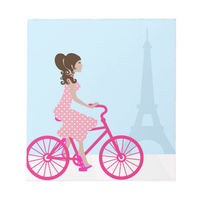 Biking in Paris Notepad (Front)