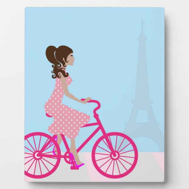 Biking in Paris Plaque (Front)