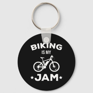 Biking Is My Jam Bike Lover Cycling Bicycle Mounta Key Ring