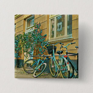 Biking Lover Gift Cycling Painting 15 Cm Square Badge