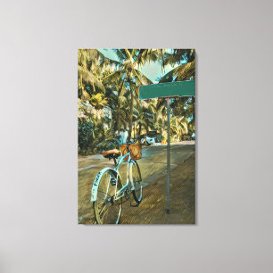 Biking Lover Gift Cycling Painting Canvas Print