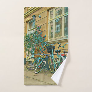 Biking Lover Gift Cycling Painting Hand Towel