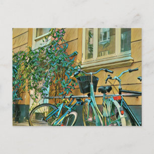 Biking Lover Gift   Cycling Painting Postcard