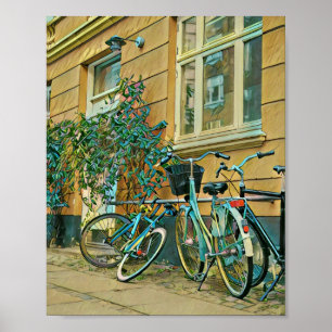 Biking Lover Gift Cycling Painting Poster