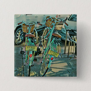 Biking Lover Gift For Cyclist 15 Cm Square Badge