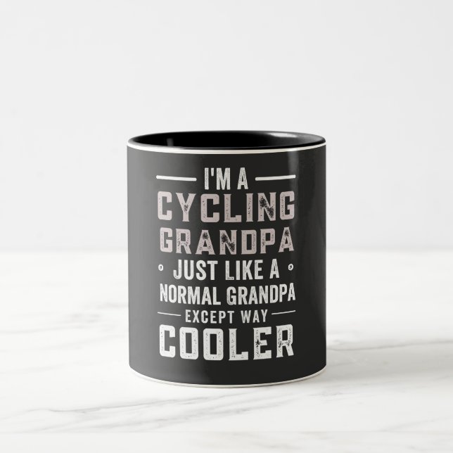 biking, mountain bike, bike, mountain biking, mtb, Two-Tone coffee mug (Center)