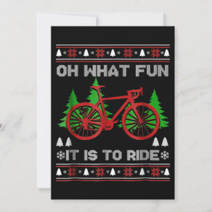 Biking Oh What Fun Bike Ugly Christmas Sweater Card