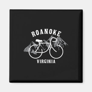 Biking Roanoke Virginia Graphic Magnet