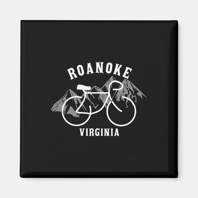 Biking Roanoke Virginia Graphic  Magnet (Front)