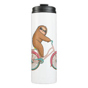 Biking Sloth - A Cute Sloth Riding On A Bicycle Thermal Tumbler
