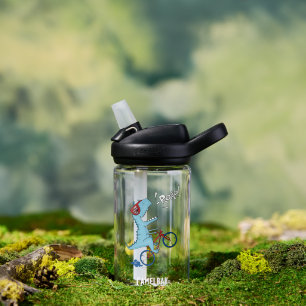 Biking T-Rex Roar Water Bottle
