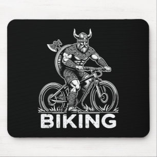 Biking Viking Funny Mountain Biker Pun Mouse Mat