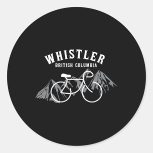 Biking Whistler Vancouver British Columbia Canada Classic Round Sticker