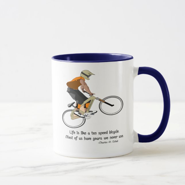 Biking With Quote Mug (Right)