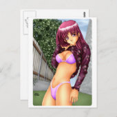 Bikini Anime Girl Postcard (Front/Back)