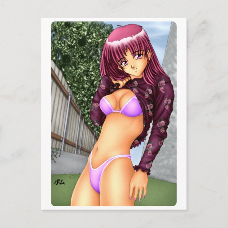 Bikini Anime Girl Postcard | Zazzle