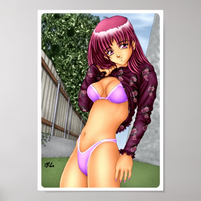 Bikini Anime Girl Poster (Front)