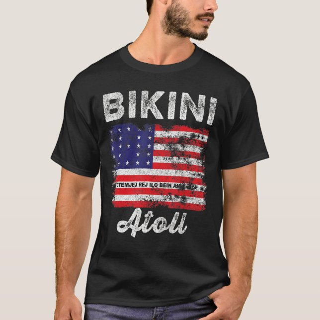 Bikini Atoll Flag Distressed  Men Women Kids  Biki T-Shirt (Front)