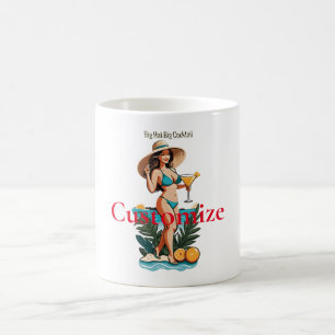 Bikini Babe Big Hat- Big Cocktail Thunder_Cove Coffee Mug
