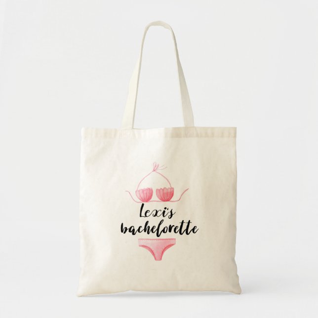 Bikini Bachelorette Personalised Tote Bag (Front)