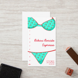 Bikini Barista Espresso Drive-Thru Loyalty Card