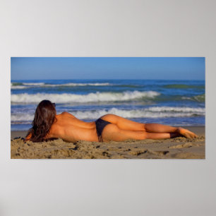 BIKINI BEACH GIRL G-STRING SUIT POSTER