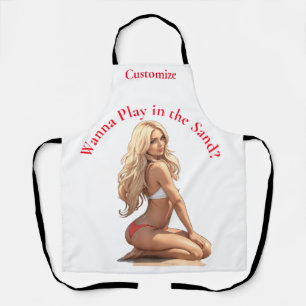 Bikini Beach Girl Thunder_Cove  Apron