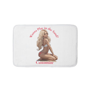 Bikini Beach Girl Thunder_Cove Bath Mat