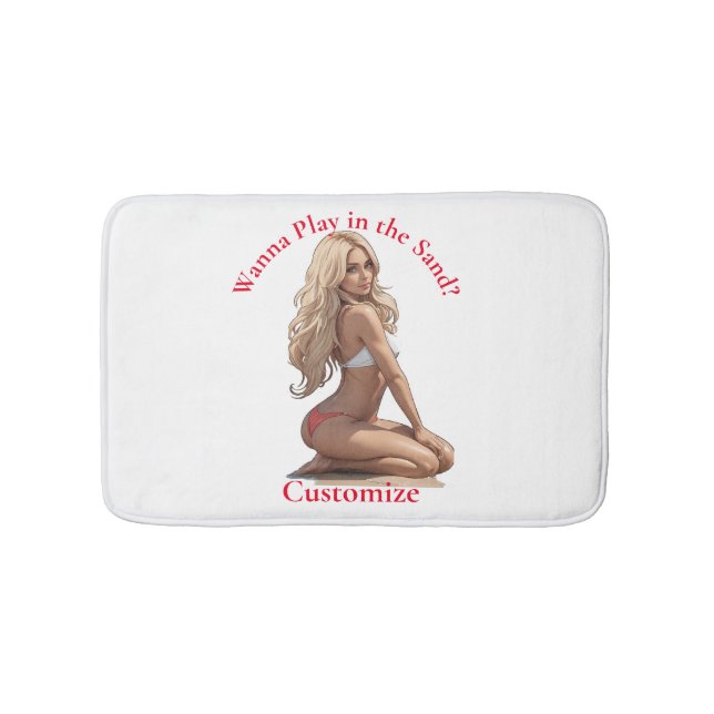 Bikini Beach Girl Thunder_Cove  Bath Mat (Front)