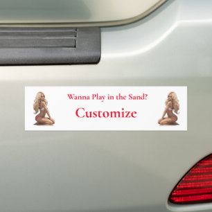 Bikini Beach Girl Thunder_Cove  Bumper Sticker