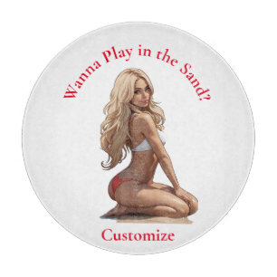 Bikini Beach Girl Thunder_Cove  Cutting Board