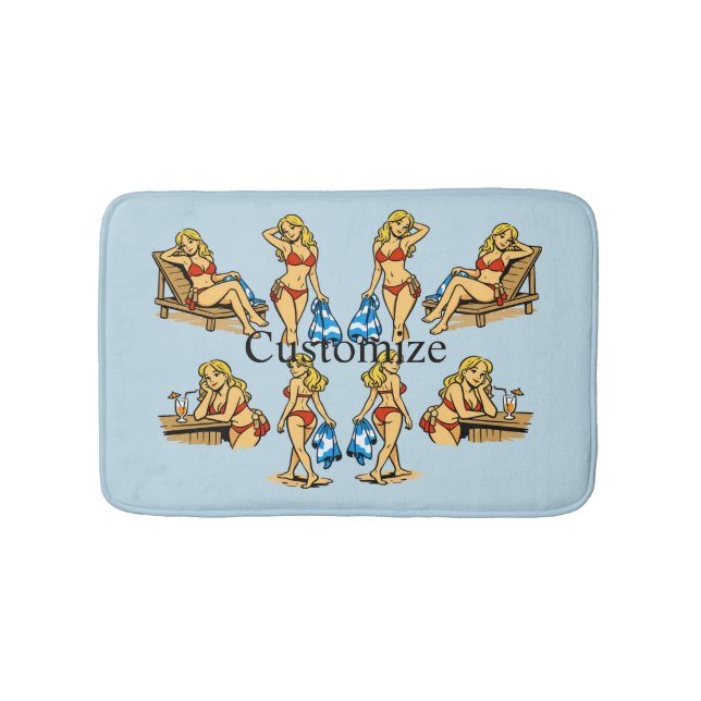 Bikini Beach Time Thunder_Cove Bath Mat (Front)